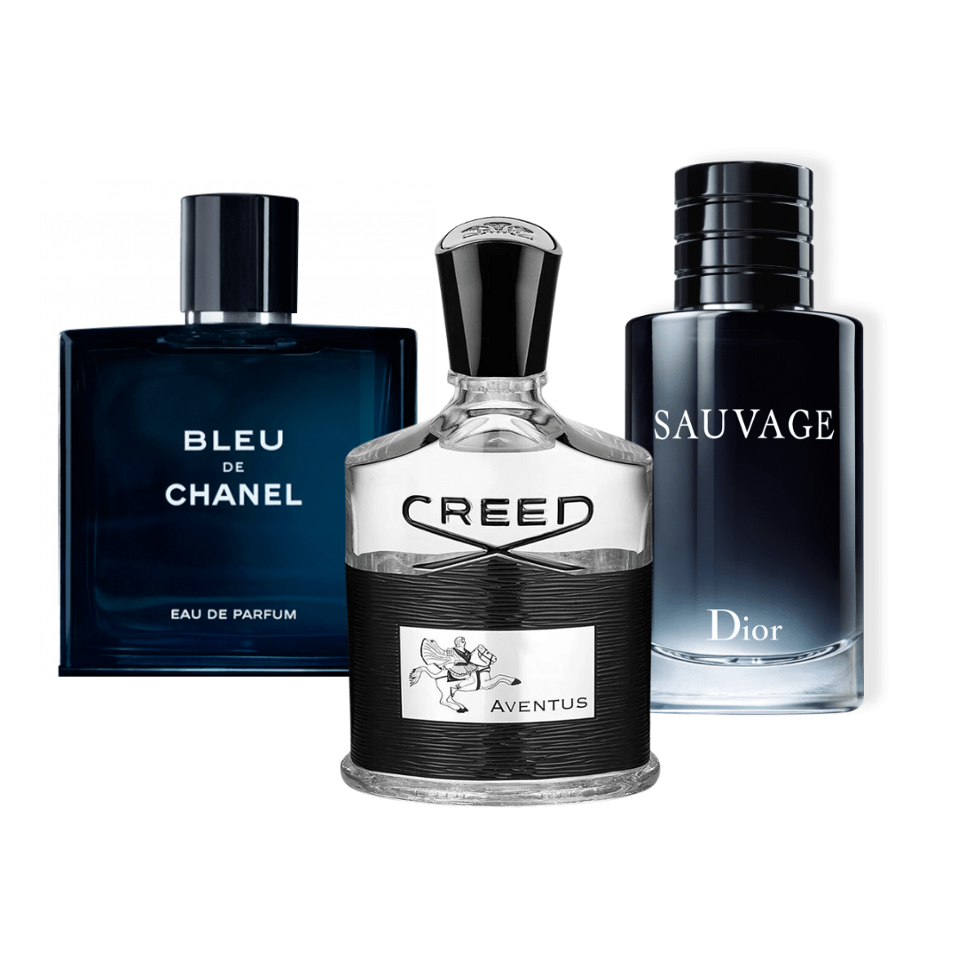 3 Perfumes Creed Aventus, Bleu de Chanel, Dior SAUVAGE (Eau Parfum)