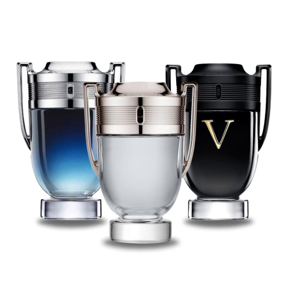 3 Perfumes Paco Rabanne INVICTUS LEGEND, Paco Rabanne INVICTUS and Paco Rabanne INVICTUS VICTORY 100ml (Eau de Parfum)