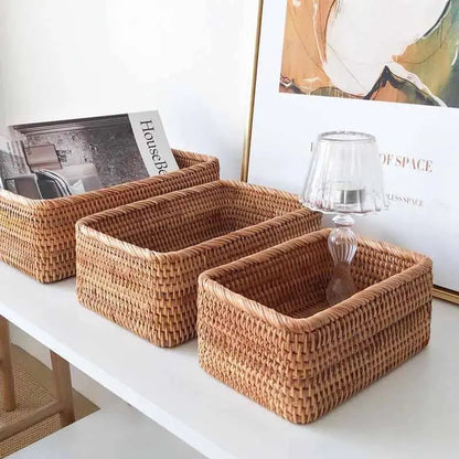 Handmade Rattan Rush Basket