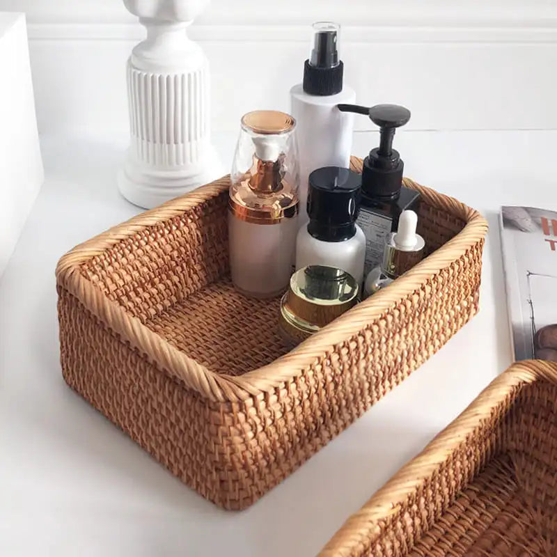 Handmade Rattan Rush Basket