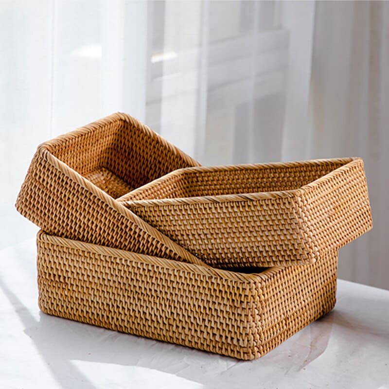 Handmade Rattan Rush Basket