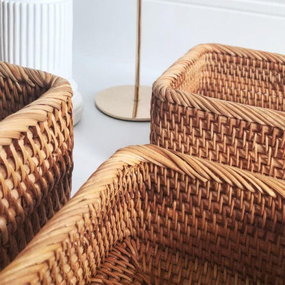 Handmade Rattan Rush Basket