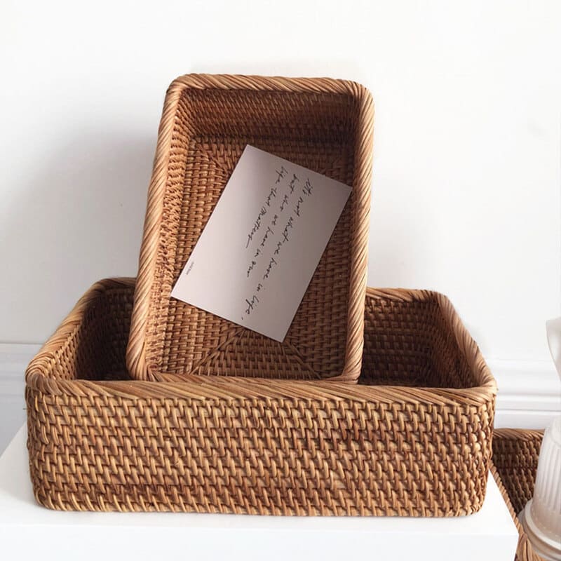 Handmade Rattan Rush Basket