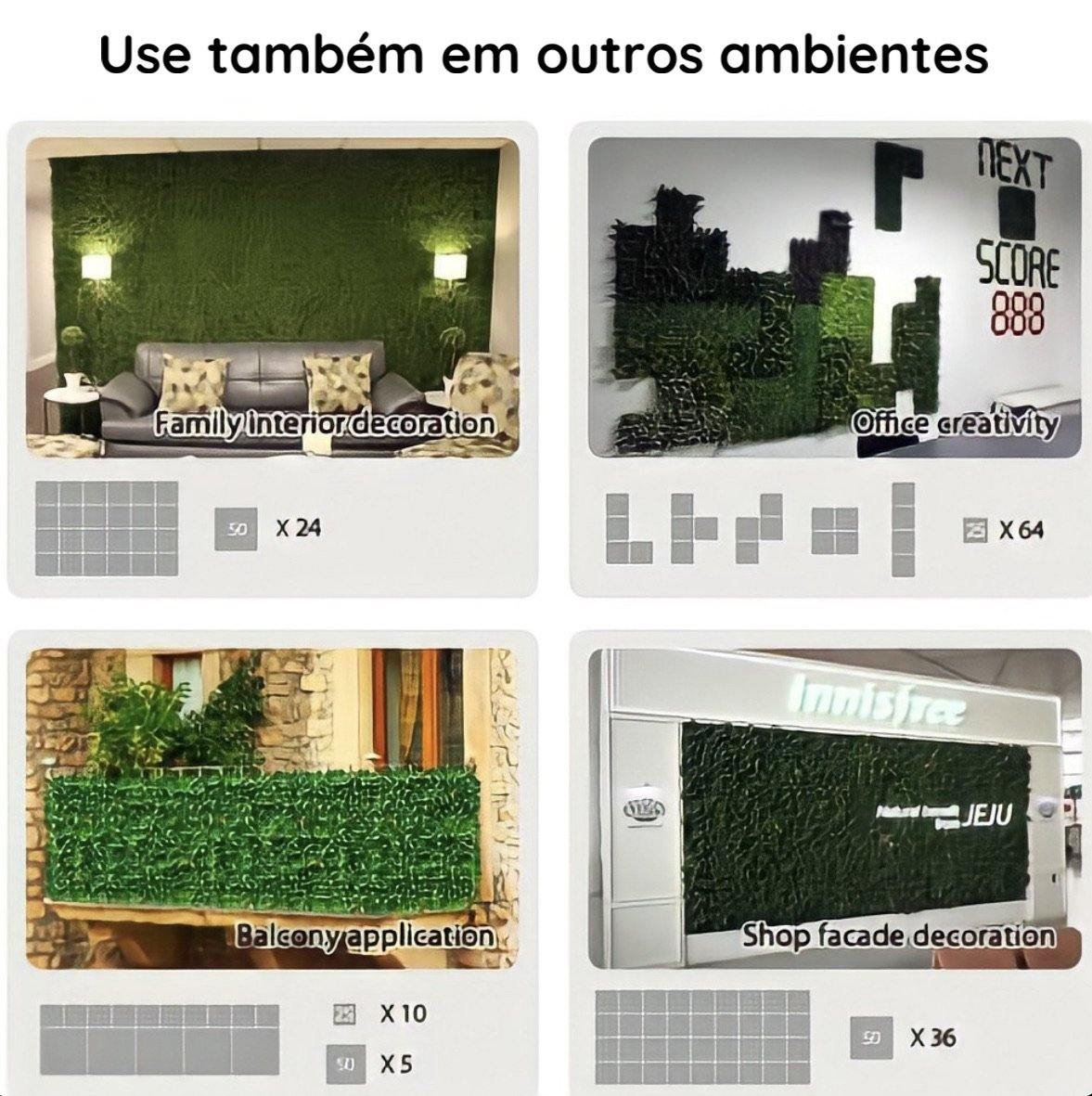 Muro Vegetal Jardim Vertical Verde Decoracao Cerca Casa